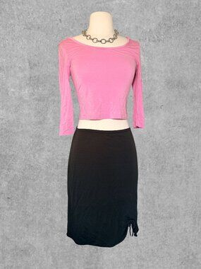 Club Monaco Dark Green Midi Skirt – Size Small | Minimal Chic Staple